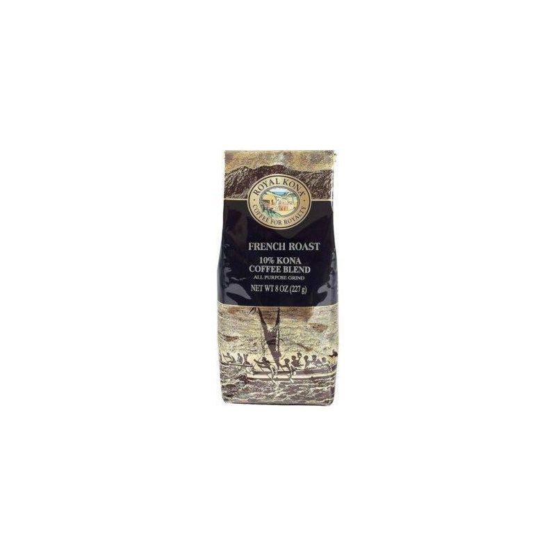 slide 2 of 3, Royal Kona French Roast Ground Dark Roast Coffee - 8oz, 8 oz