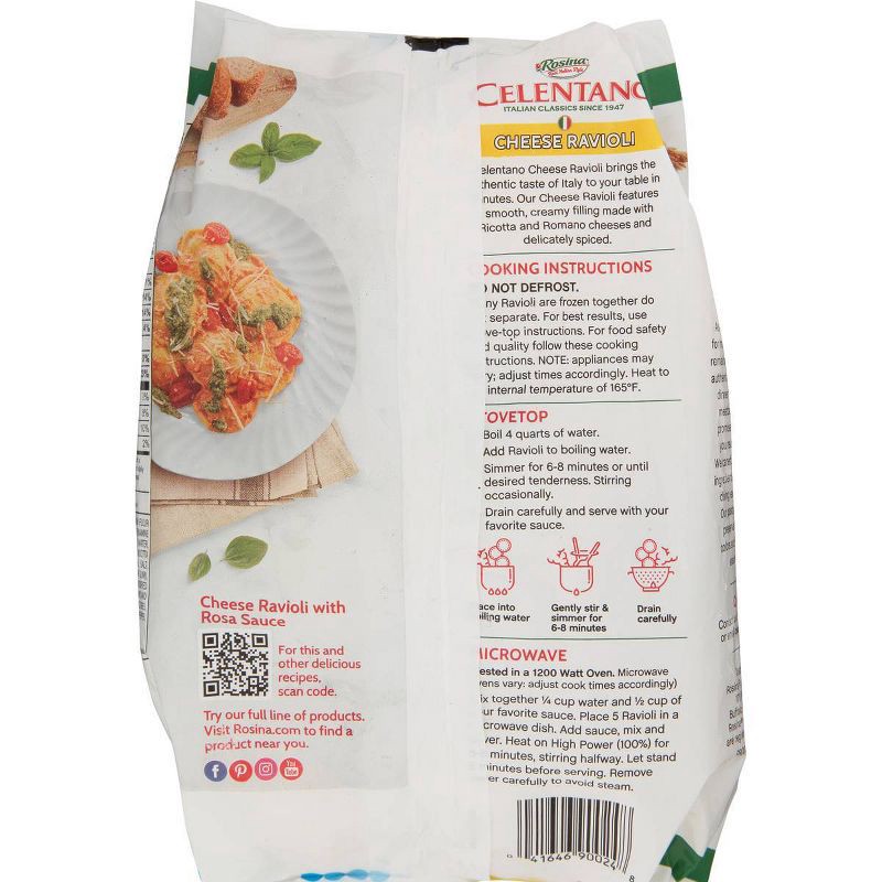 slide 3 of 4, Celentano Rosina Round Frozen Cheese Ravioli - 24oz, 24 oz