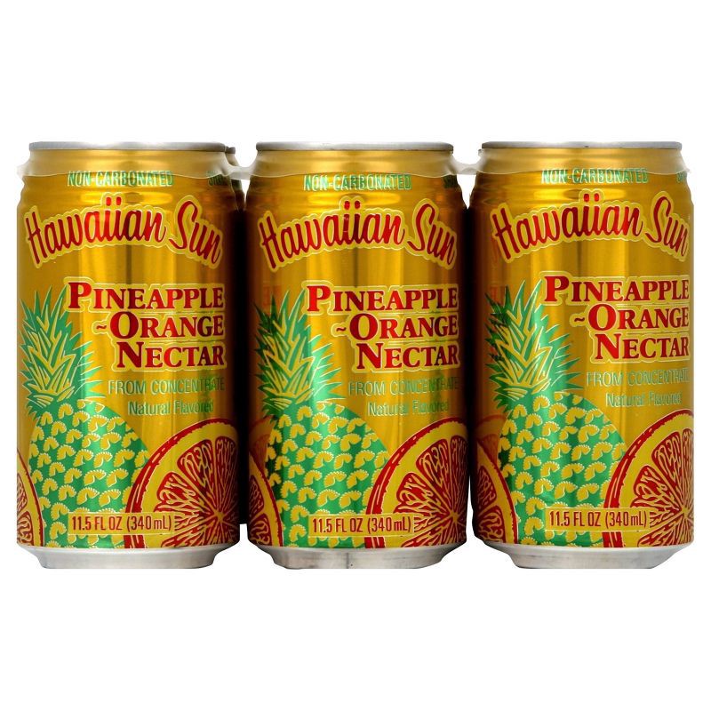 slide 1 of 1, Hawaiian Sun Pineapple-Orange Nectar - 6pk/11.5 fl oz Cans, 6 ct; 11.5 fl oz