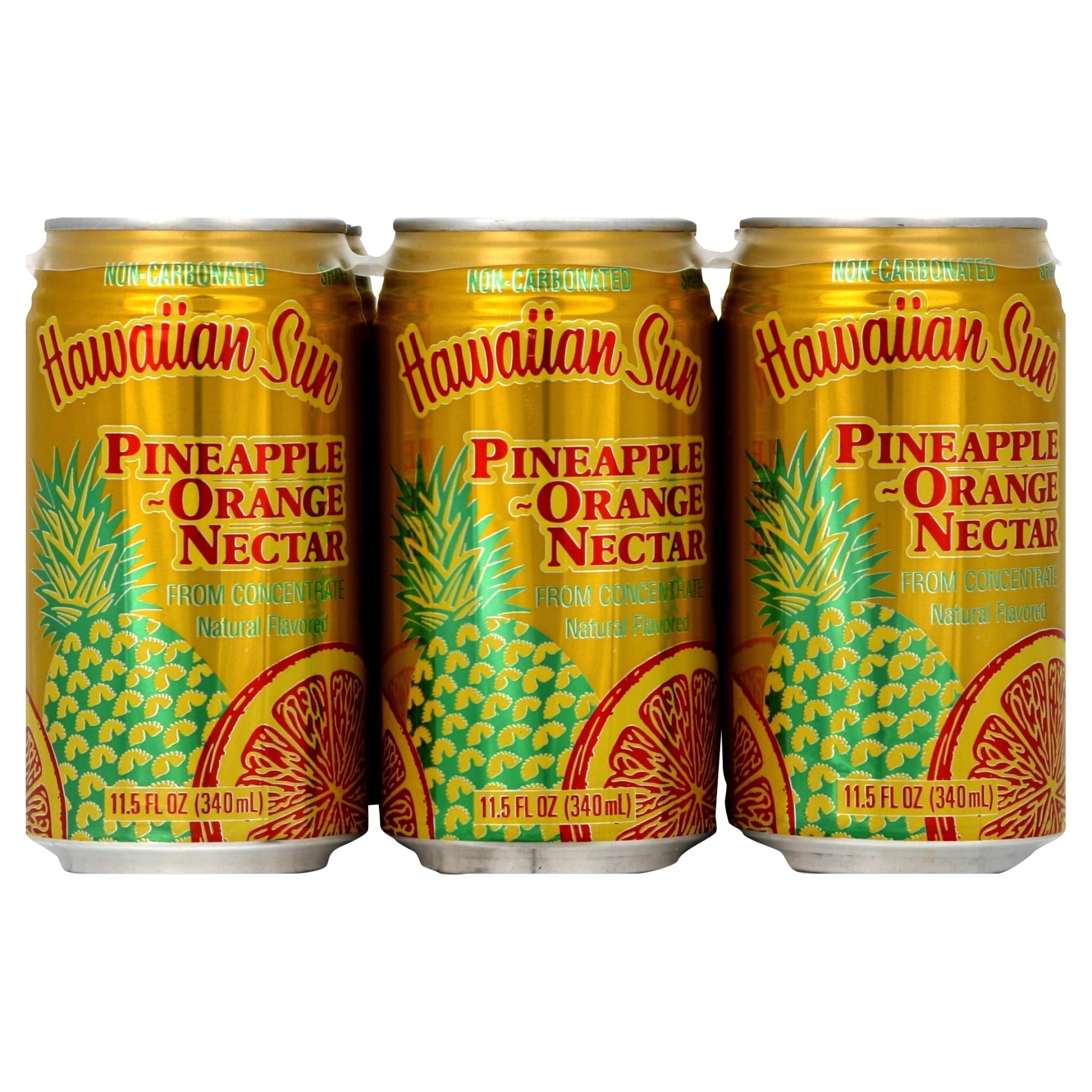 slide 1 of 4, Hawaiian Sun Pineapple-Orange Nectar - 6pk/11.5 fl oz Cans, 6 ct; 11.5 fl oz
