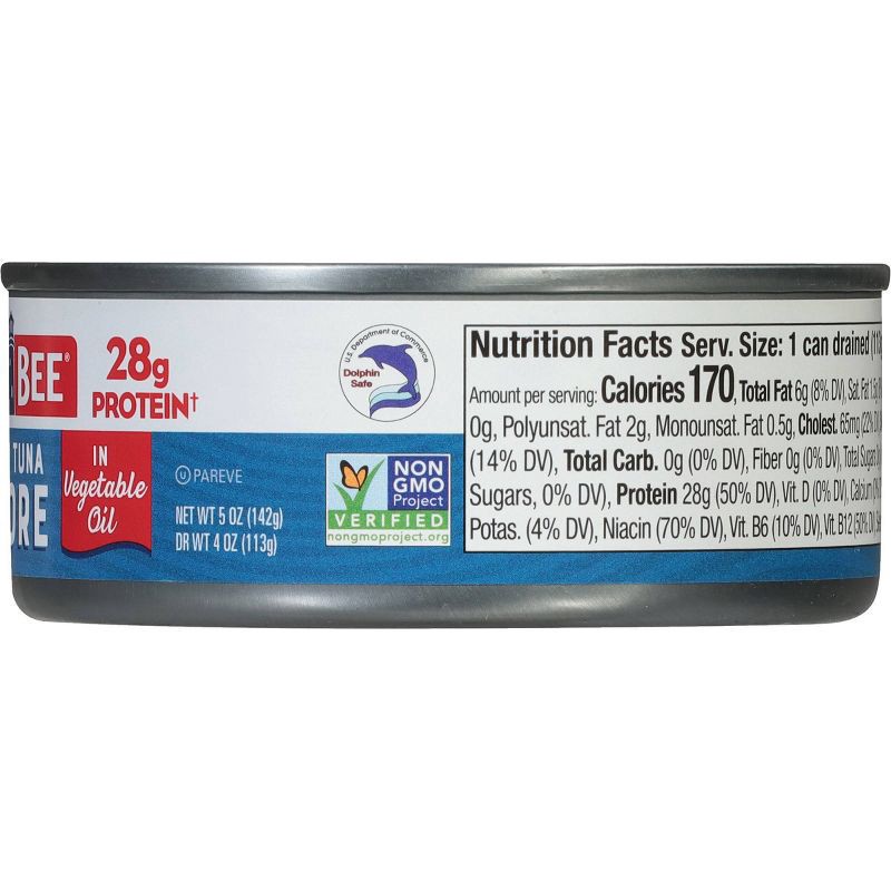 slide 3 of 10, Bumble Bee Solid White Albacore Tuna in Vegetable Oil - 5oz, 5 oz