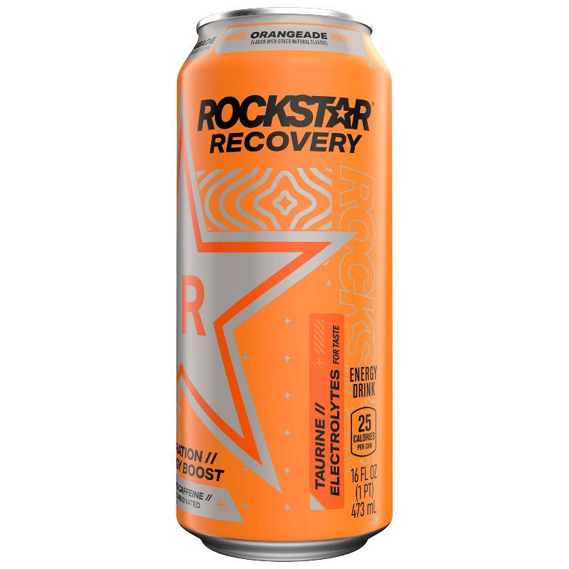 slide 3 of 5, Rockstar Recovery Orange Energy Drink - 16 fl oz Can, 16 fl oz