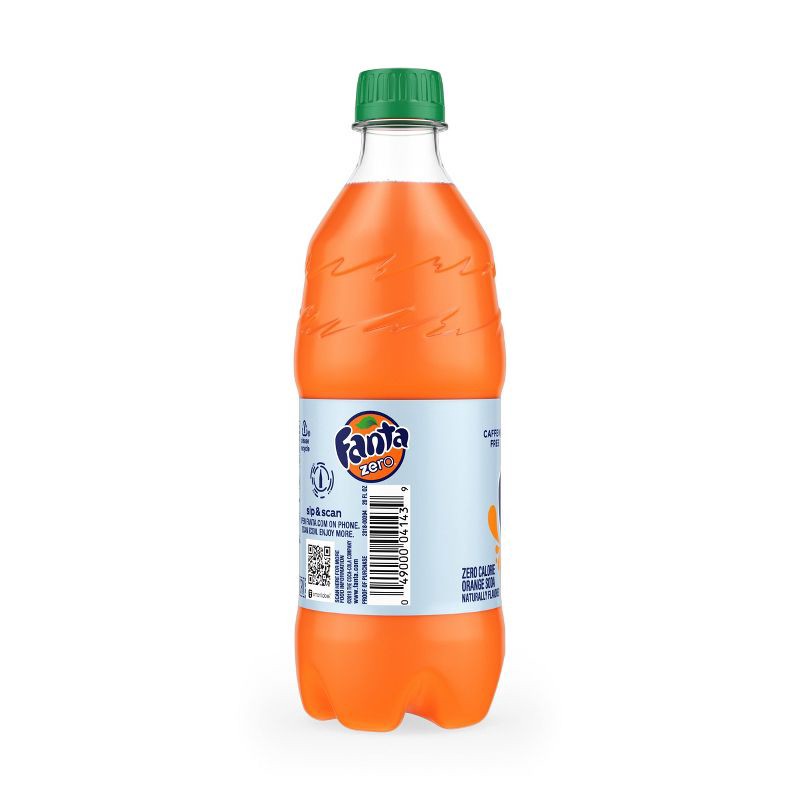 slide 2 of 3, Fanta Zero Orange Soda - 20 fl oz Bottle, 20 fl oz