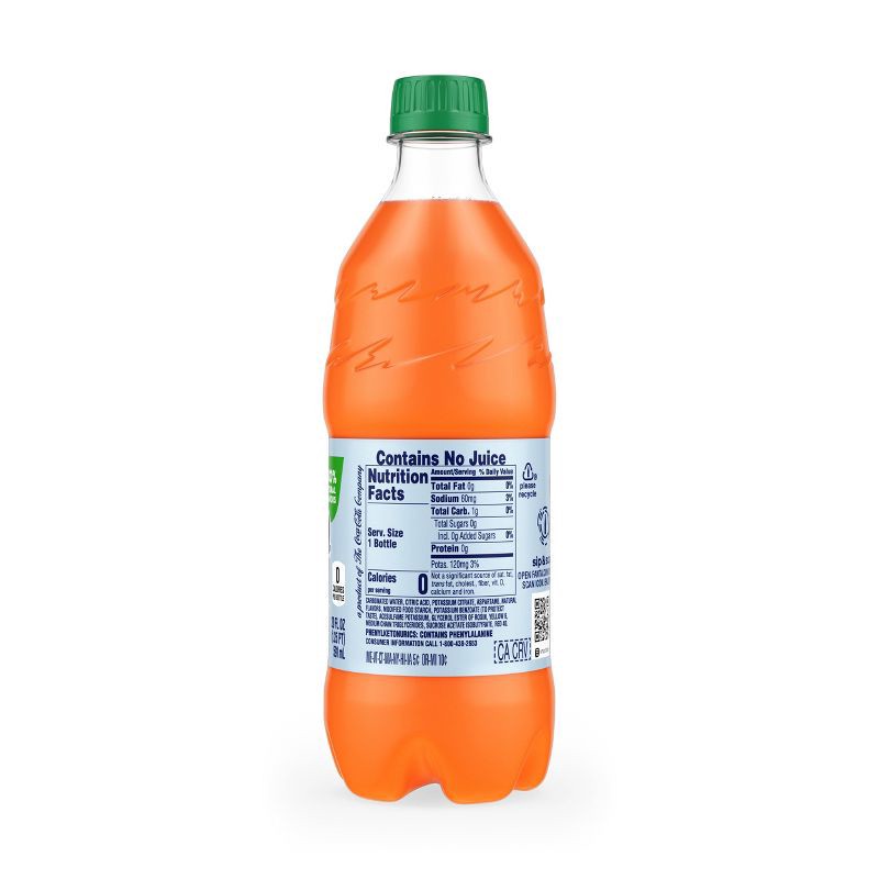 slide 3 of 3, Fanta Zero Orange Soda - 20 fl oz Bottle, 20 fl oz