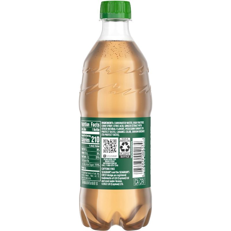 slide 8 of 9, Seagram's Ginger Ale - 20 fl oz Bottle, 20 fl oz