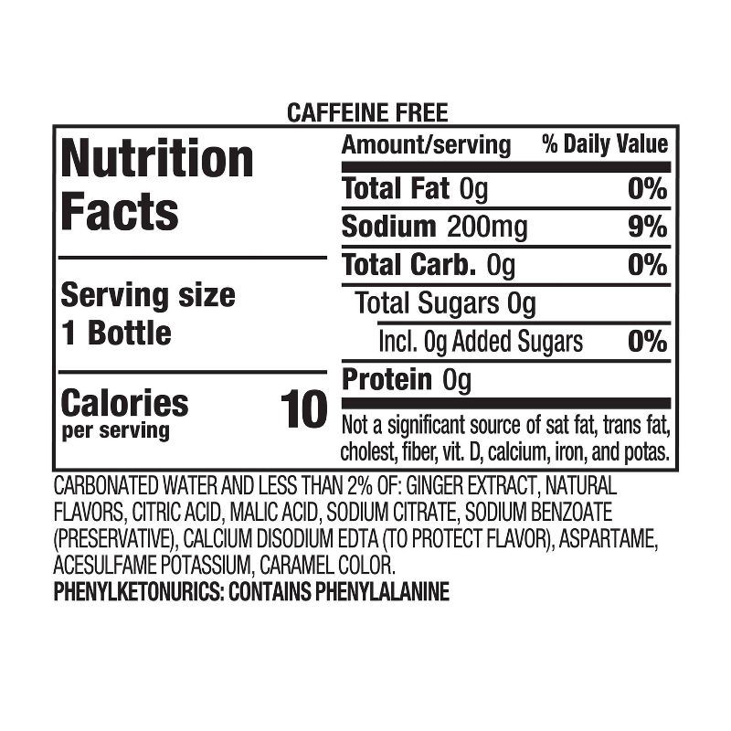 slide 9 of 9, Canada Dry Zero Sugar Ginger Ale Soda - 20 fl oz Bottle, 20 fl oz