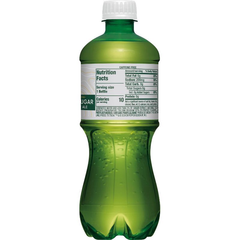 slide 9 of 11, Canada Dry Zero Sugar Ginger Ale Soda - 20 fl oz Bottle, 20 fl oz