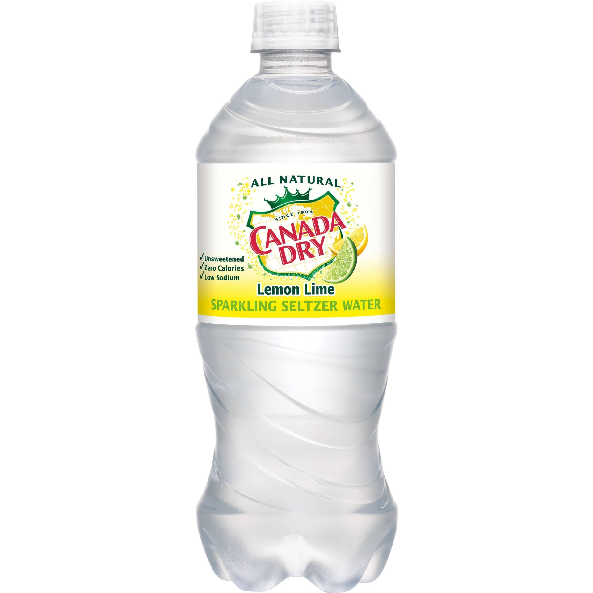 slide 1 of 1, Canada Dry Lemon Lime Sparkling Seltzer Water, 20 fl oz