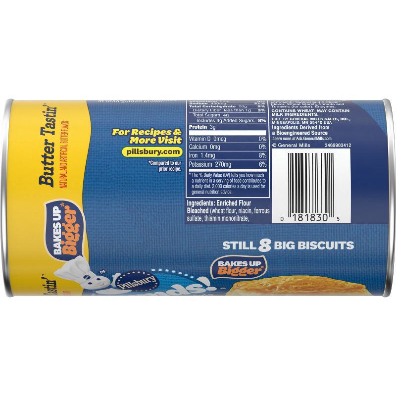 slide 7 of 14, Pillsbury Grands! Homestyle Butter Tastin' Biscuit - 16.3oz/8ct, 8 ct; 16.3 oz