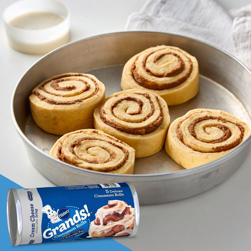 slide 3 of 7, Pillsbury Grands! Cinnamon Rolls with Cream Cheese Icing - 17.5oz/5ct, 5 ct; 17.5 oz