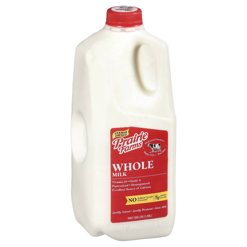 slide 2 of 3, Prairie Farms Vitamin D Whole Milk - 0.5gal, 1/2 gal