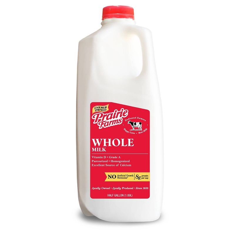 slide 1 of 3, Prairie Farms Vitamin D Whole Milk - 0.5gal, 1/2 gal