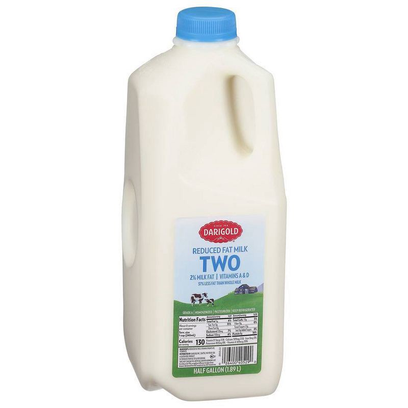slide 2 of 3, Darigold 2% Milk - 0.5gal Jug, 1/2 gal