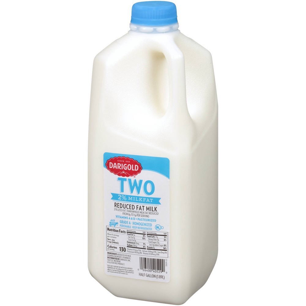 slide 3 of 3, Darigold 2% Milk - 0.5gal, 1/2 gal