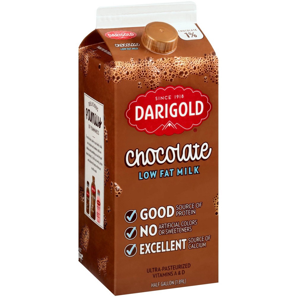 slide 2 of 3, Darigold 1% Chocolate Milk - 0.5gal, 1/2 gal