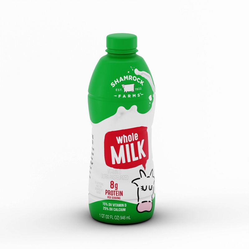 slide 2 of 3, Shamrock Farms Vitamin D Milk - 1qt, 1 qt