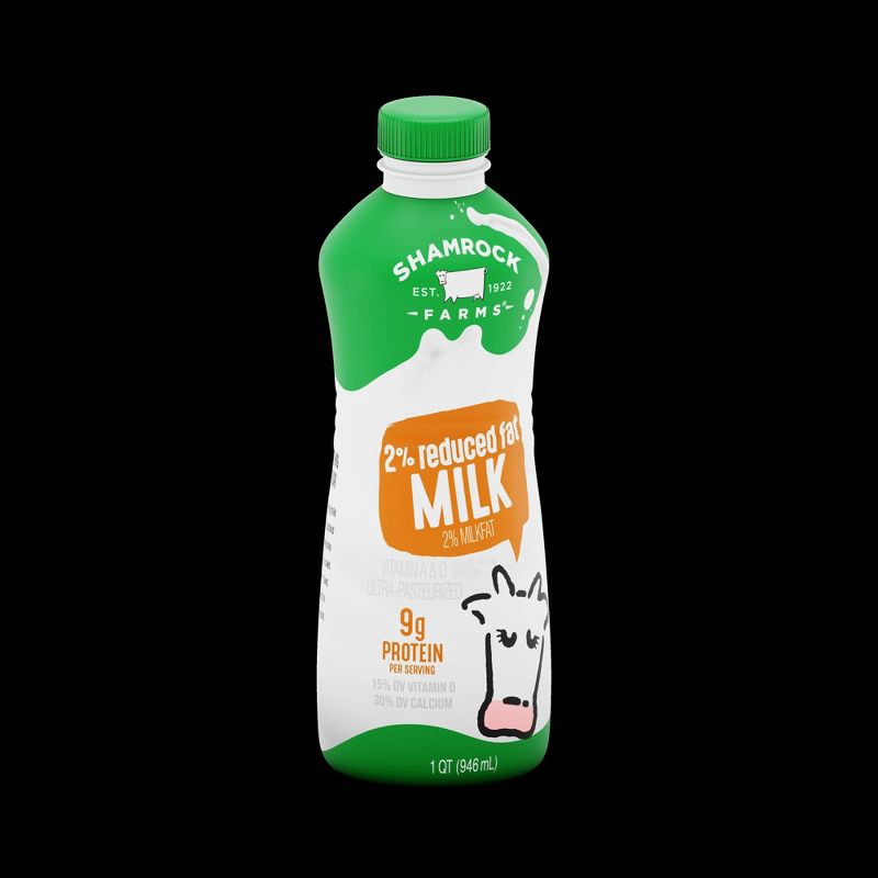 slide 2 of 4, Shamrock Farms 2% Milk - 1qt, 1 qt