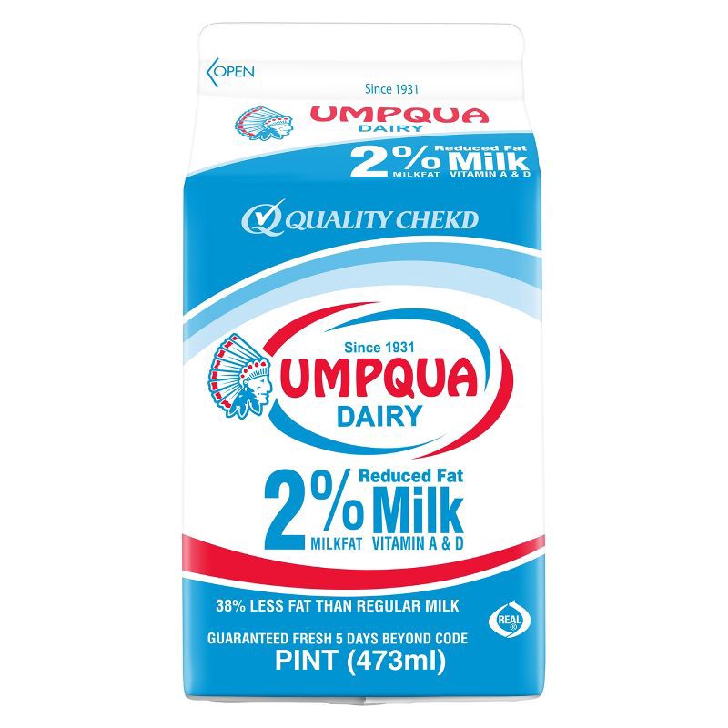 slide 1 of 1, Umpqua Dairy Umpqua 2% Milk - 1pt, 1 pint