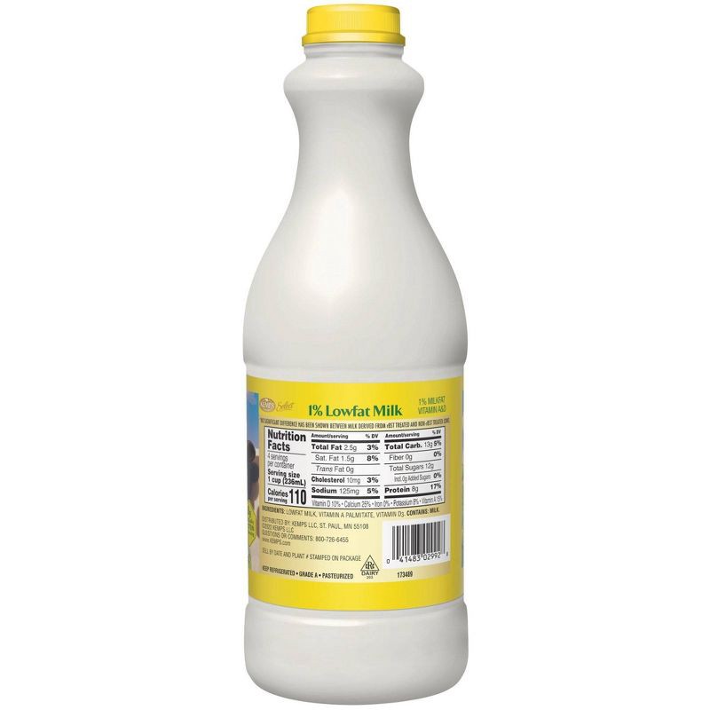 slide 2 of 13, Kemps 1% Milk - 1qt, 1 qt