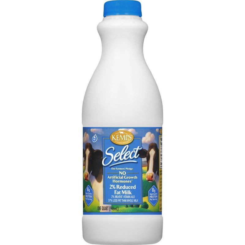 slide 1 of 8, Kemps 2% Milk - 1qt, 1 qt
