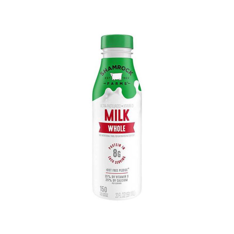 slide 1 of 3, Shamrock Farms Vitamin D Milk - 20 fl oz, 20 fl oz