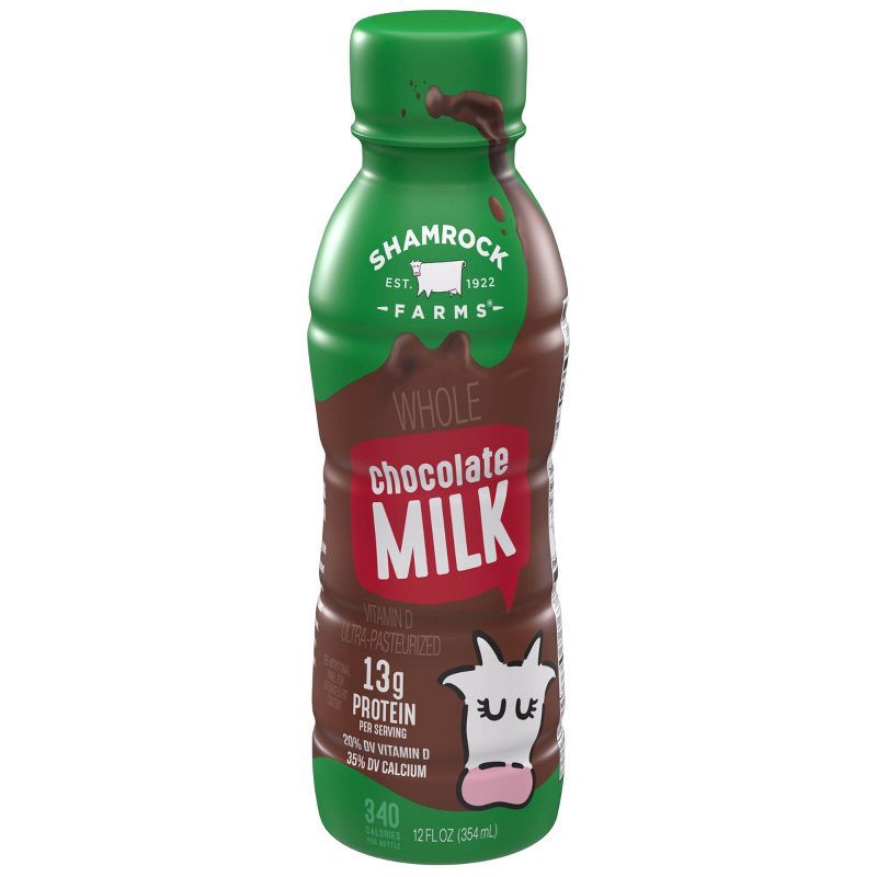 slide 1 of 4, Shamrock Farms Vitamin D Chocolate Milk - 12 fl oz, 12 fl oz