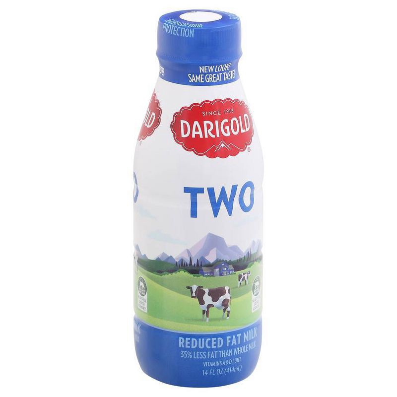 slide 2 of 2, Darigold 2% Milk - 14 fl oz, 14 fl oz