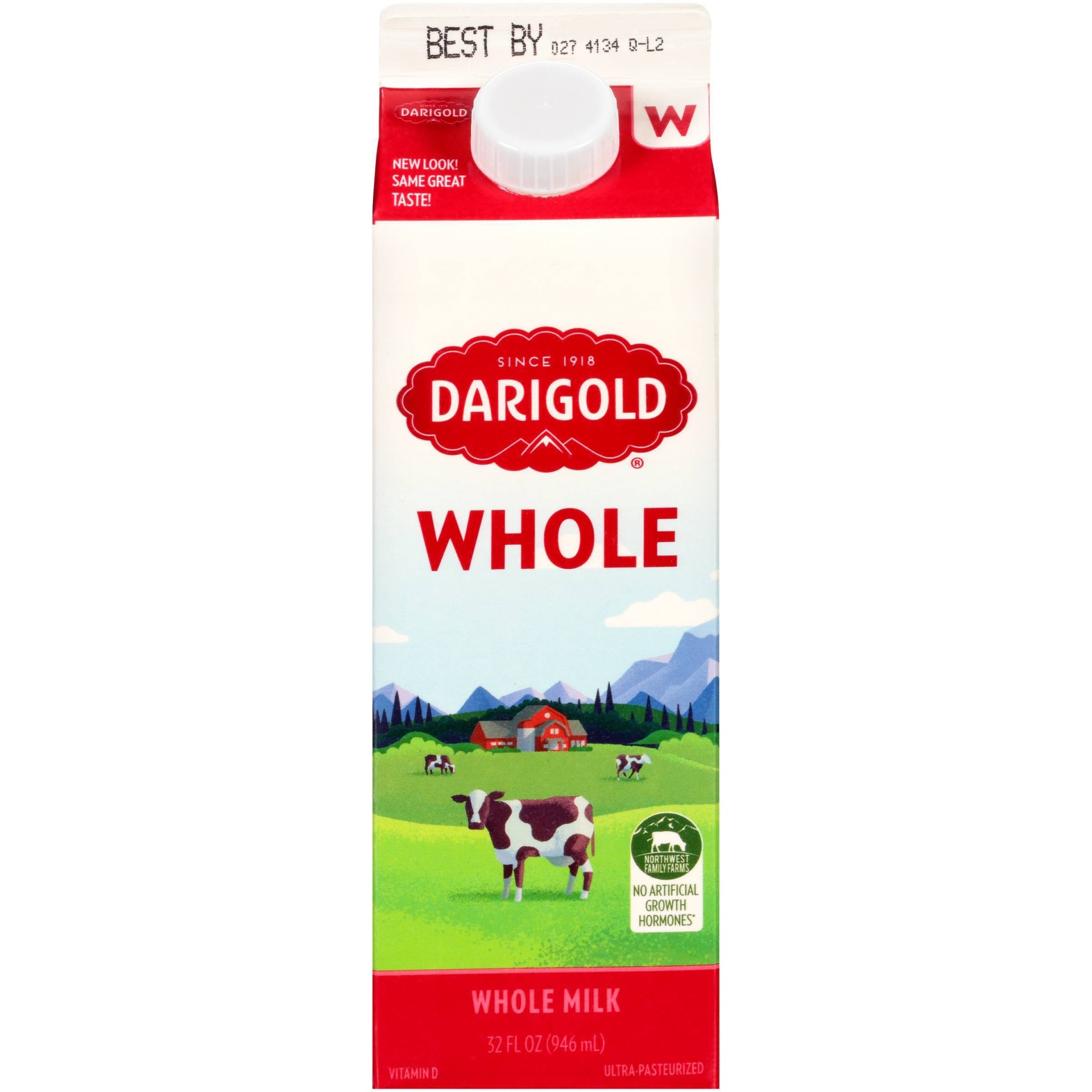 slide 1 of 2, Darigold Whole Homogenized Milk - 1qt, 1 qt