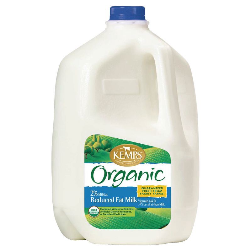 slide 1 of 3, Kemps Organic 2% Milk - 1gal, 1 gal