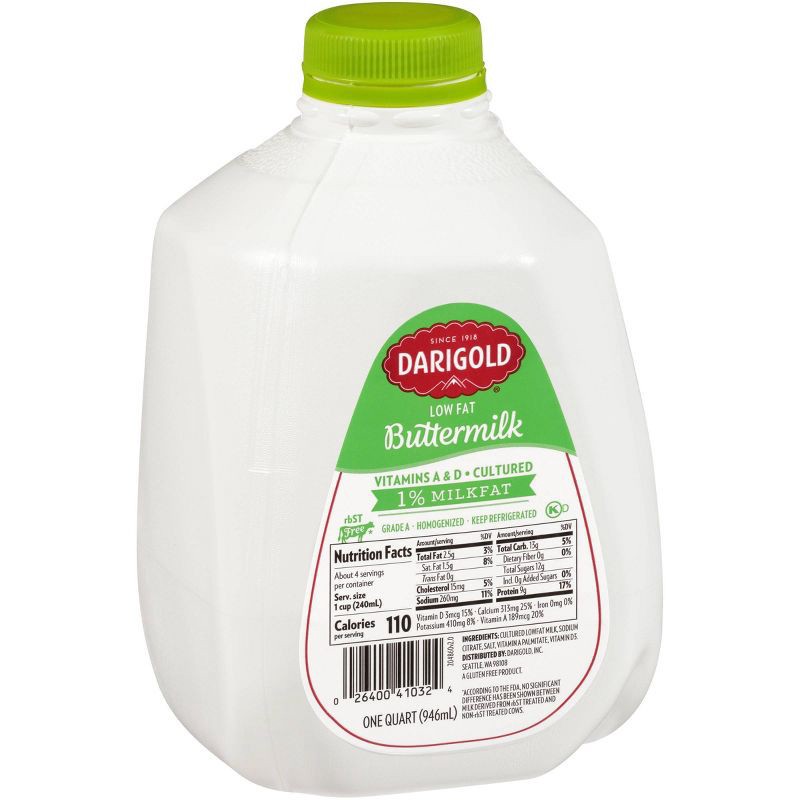 slide 2 of 3, Darigold 1% Buttermilk - 1qt, 1 qt