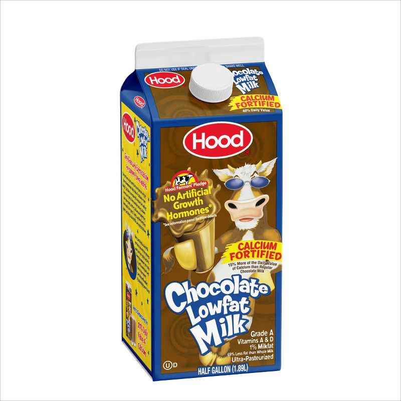 slide 5 of 7, Hood Chocolate Low Fat Milk - 0.5gal, 1/2 gal