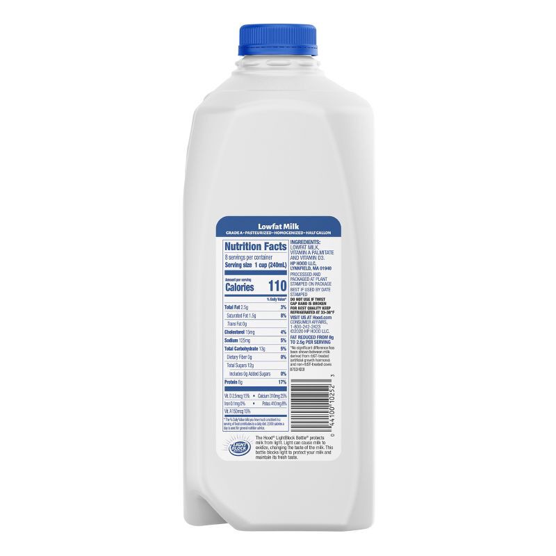 slide 2 of 6, Hood 1% Low Fat Milk - 0.5gal, 1/2 gal
