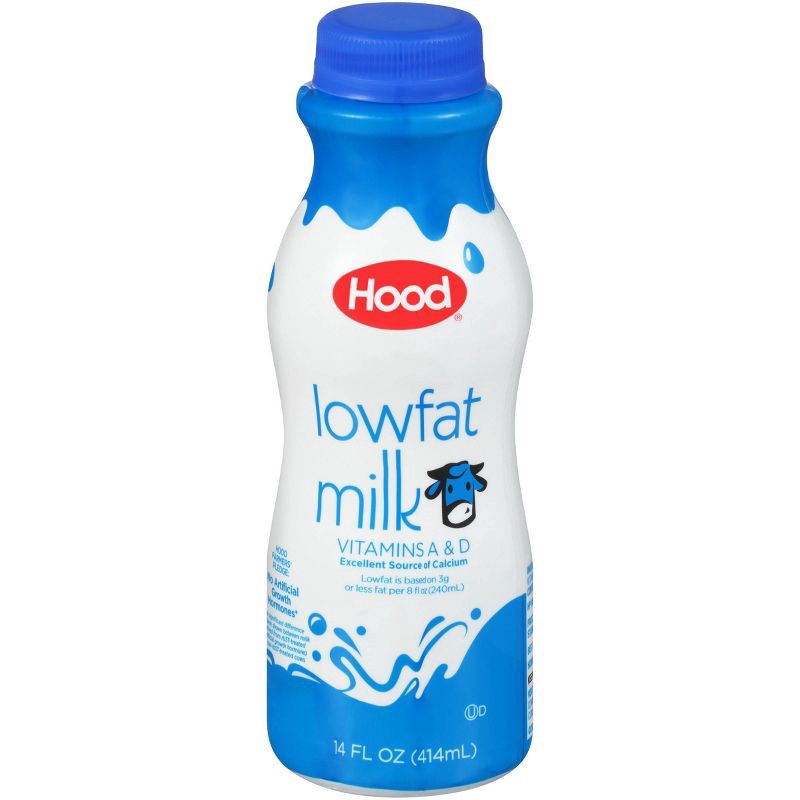 slide 1 of 7, Hood 1% Low Fat Milk - 14 fl oz, 14 fl oz