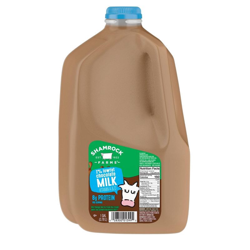 slide 2 of 2, Shamrock Farms 1% Chocolate Milk - 1gal, 1 gal