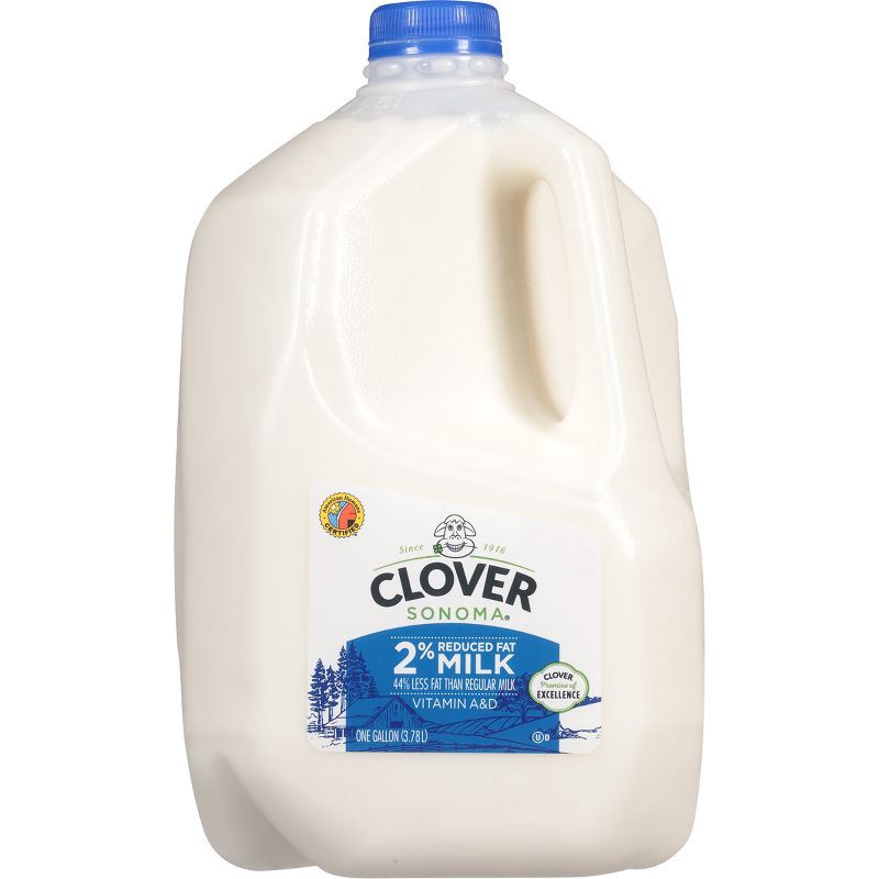 slide 2 of 5, Clover Sonoma 2% Milk - 1gal, 1 gal