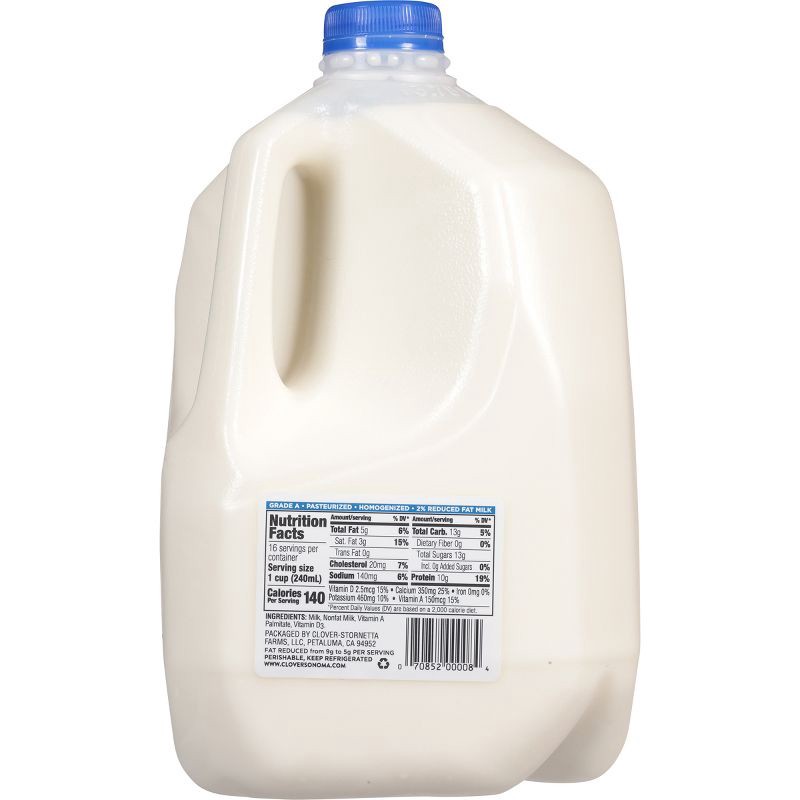 slide 5 of 5, Clover Sonoma 2% Milk - 1gal, 1 gal