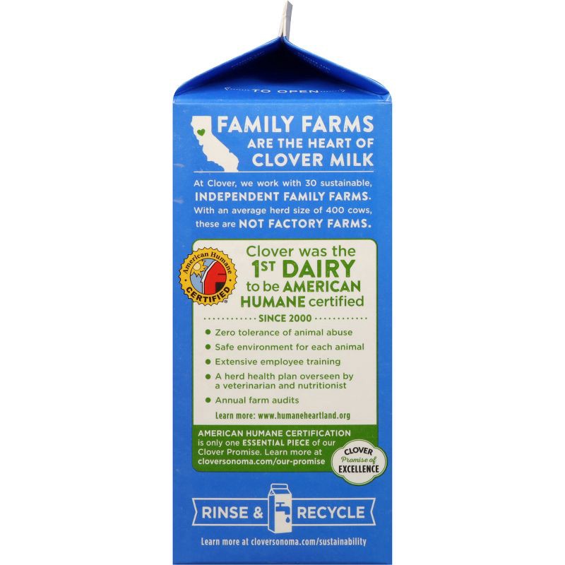 slide 5 of 7, Clover Sonoma 2% Milk - 0.5gal, 1/2 gal