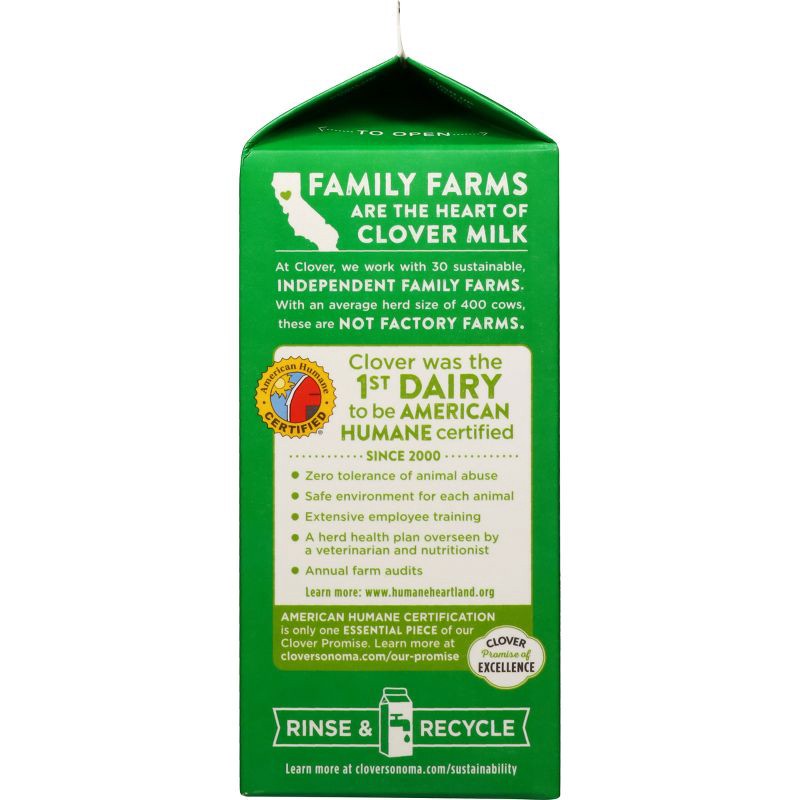 slide 5 of 7, Clover Sonoma 1% Milk - 0.5gal, 1/2 gal