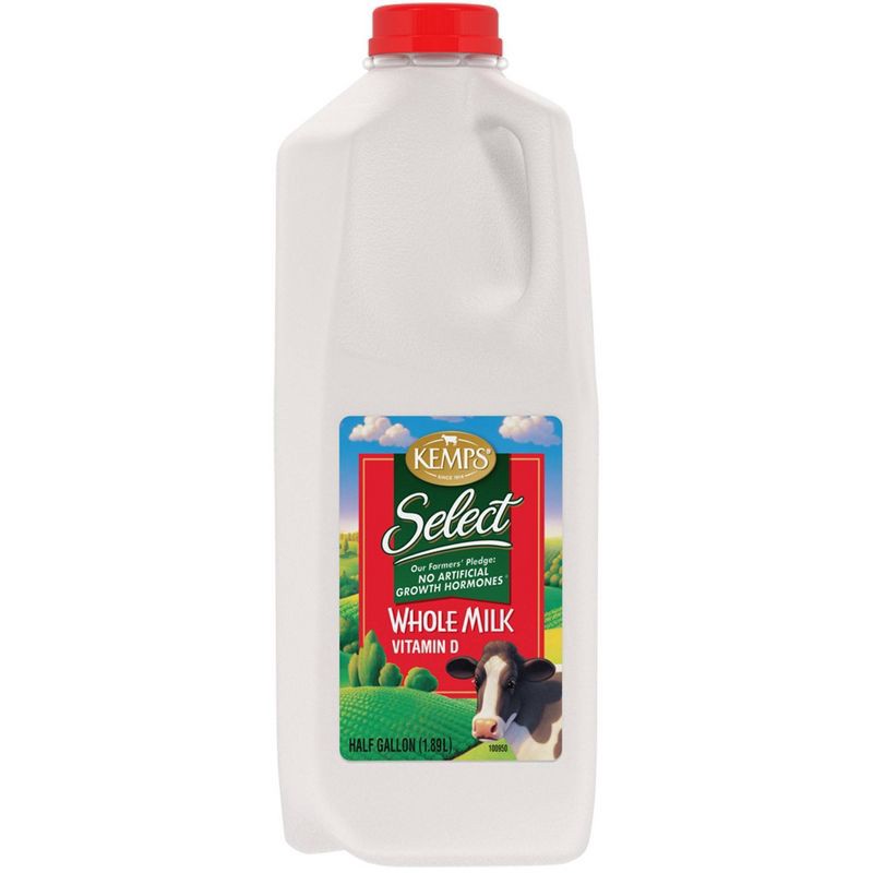 slide 1 of 14, Kemps Whole Milk - 0.5gal, 1/2 gal