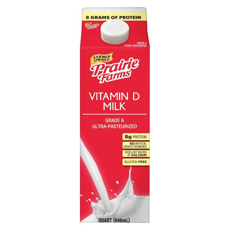 slide 1 of 1, Prairie Farms Vitamin D Whole Milk - 1qt, 1 qt