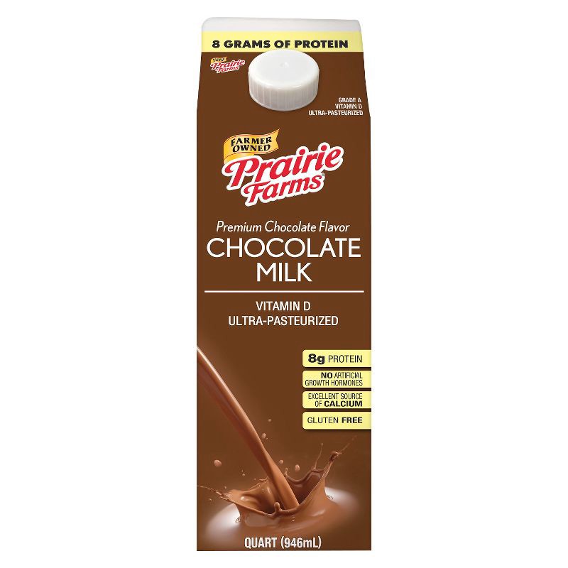 slide 1 of 1, Prairie Farms Vitamin D Chocolate Milk - 1qt, 1 qt