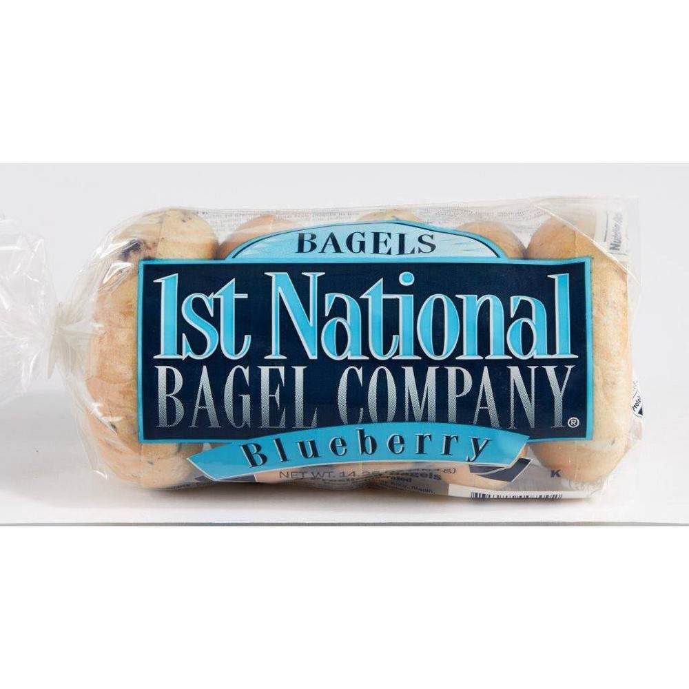 slide 2 of 2, 1st National Bagel Company 1st National Blueberry Bagels, 5 ct; 14.25 oz
