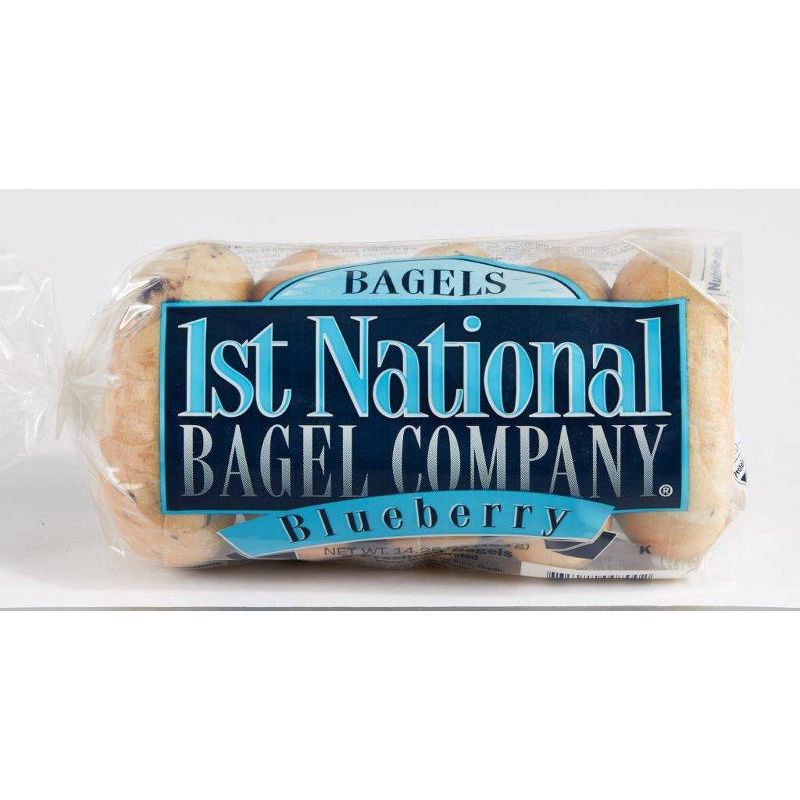 slide 2 of 2, 1st National Bagel Company 1st National Blueberry Bagels - 14.25oz/5ct, 5 ct; 14.25 oz