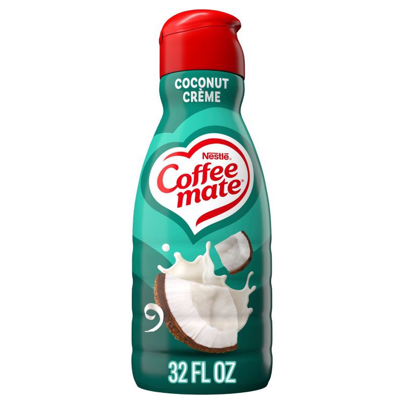 slide 1 of 9, Coffee mate Coconut Crème Coffee Creamer - 32 fl oz (1qt: Gluten-Free, Dairy-Free, 32 fl oz; 1 qt