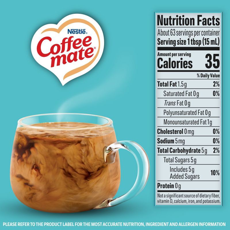 slide 7 of 12, Coffee mate Coconut Crème Coffee Creamer - 32 fl oz (1qt), 32 fl oz, 1 qt