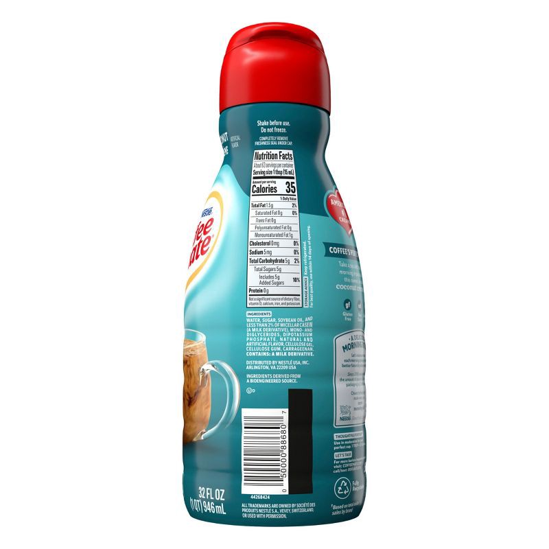 slide 10 of 12, Coffee mate Coconut Crème Coffee Creamer - 32 fl oz (1qt), 32 fl oz, 1 qt