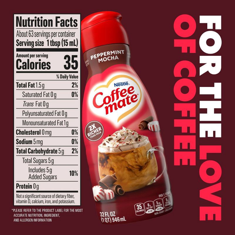 slide 6 of 7, Coffee mate Peppermint Mocha Coffee Creamer - 32 fl oz, 32 fl oz