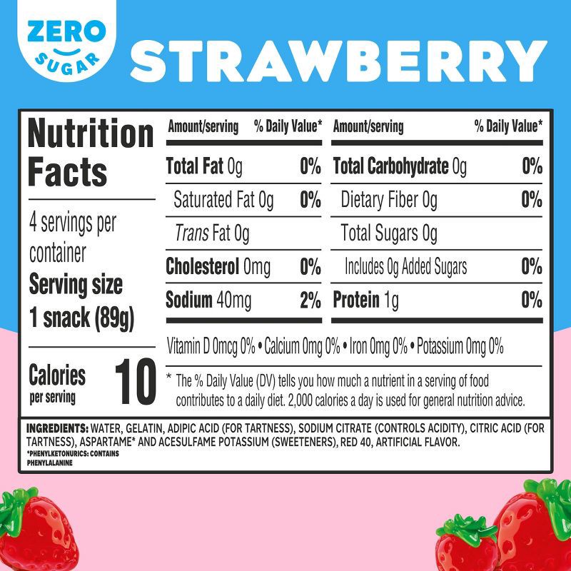 slide 6 of 11, Jell-O Strawberry Sugar Free Jello Cups Gelatin Snack - 12.5oz/4ct, 4 ct; 12.5 oz