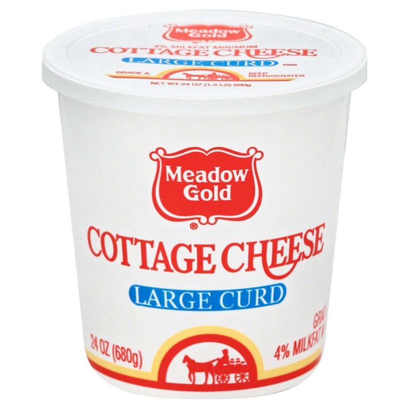 slide 2 of 4, Meadow Gold Large Curd Cottage Cheese - 24oz, 24 oz