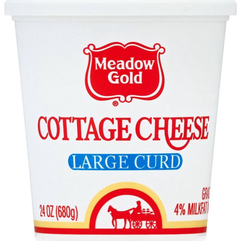 slide 1 of 4, Meadow Gold Large Curd Cottage Cheese - 24oz, 24 oz